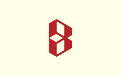 Designvorlage für das Logo „Buchstabe B“