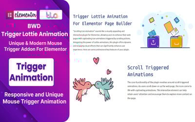 Elementor 的 Trigger Lottie Animation WordPress 插件