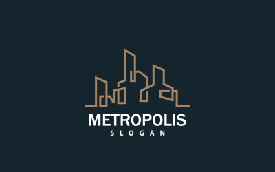 Gebouw onroerend goed appartement bouw Logo V8