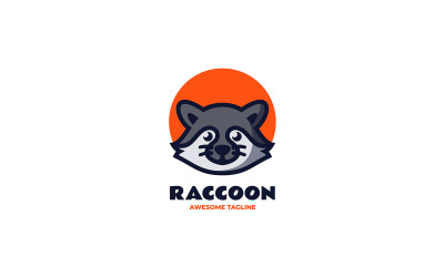 Logo de mascotte simple de raton laveur 4