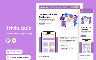 LearnFun - Trivia-Quiz-Landingpage V2