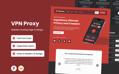 Phantom - Цільова сторінка проксі VPN V1
