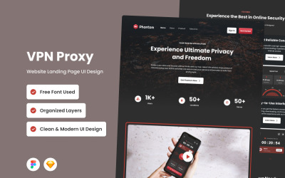 Phantom - Цільова сторінка проксі VPN V3