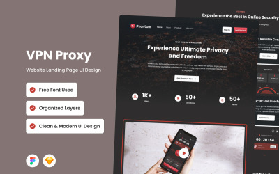 Phantom – vstupní stránka proxy VPN V3