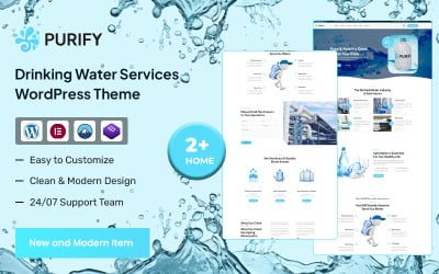 Purify – WordPress-Theme für Trinkwasser und Lieferdienste