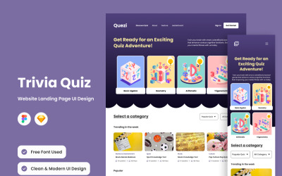 Quezi - Trivia Quiz Landing Page V1