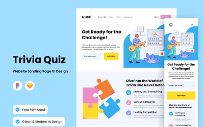 Quezi - Trivia Quiz Landing Page V3