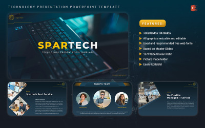 Spartech - Шаблон технологии PowerPoint