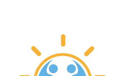 Sun People-Logo, Vektorillustration