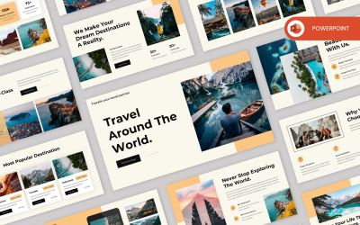 Travelin – Utazás és turizmus PowerPoint sablon