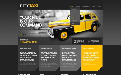 Modèle de site Web de taxi