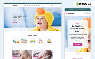 Babiloz - motyw Babycare Boutique Shopify