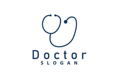 Stetoskop Logo Hattı Modeli Sağlık TasarımıV11