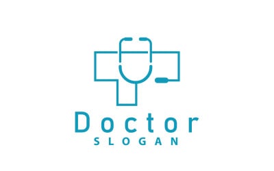 Stetoskop Logo Hattı Modeli Sağlık TasarımıV12