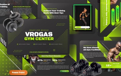 Vrogas - 健身房运动 Powerpoint 模板