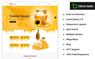 Honeysy - 响应式 Shopify 电子商务主题