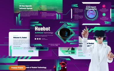 Huebot - Yapay Teknoloji Powerpoint Şablonları