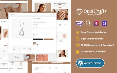 OpalCrafts - 黄金、珠宝和生活方式 - WooCommerce 主题