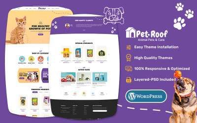 PetRoof - 动物和宠物护理 - WooCommerce 主题