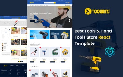 Toolways: la mejor plantilla de reacción para tienda de herramientas y herramientas manuales