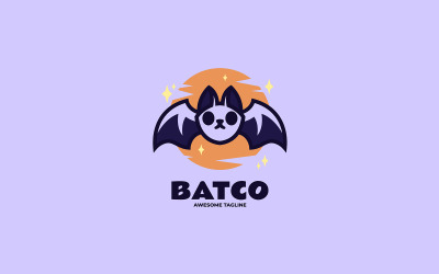 Bat Simple Mascot Logo Design 1