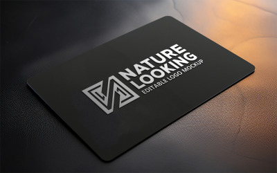 Black card mockup_sign logo mockup_card logo mockup_black pad mockup
