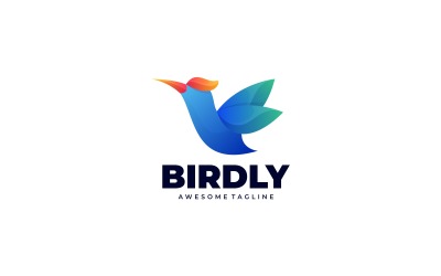 Ptasie kolorowe logo gradientowe 2