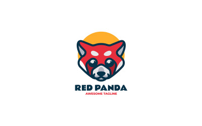 Red Panda Simple Mascot Logo 3