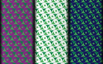 Floral geometric changeable pattern design element.