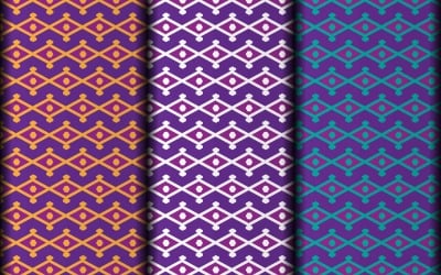 Vector eps floral geometric pattern design element.