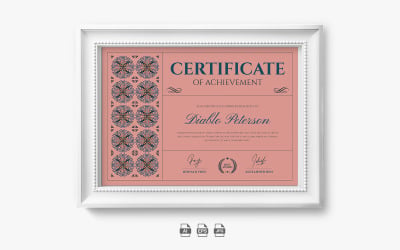 Plantilla de logro de certificado tradicional 1