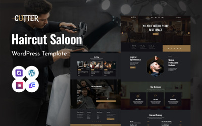 Cutter - Tema WordPress Elementor per negozio moderno di barbiere e parrucchiere