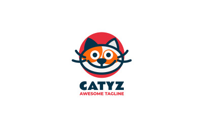 Einfache Logo-Vorlage für Katzenmaskottchen 5