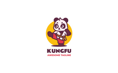 Logo kreskówki maskotki Kung Fu Panda