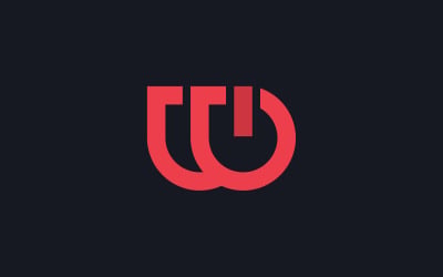 W letter power logo design