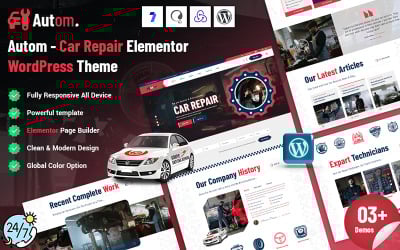 Autom-汽车维修 Elementor WordPress 主题