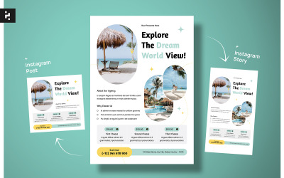 Modèle de Flyer de l&amp;#39;agence de voyages Tosca