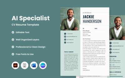 CV Resume AI Specialist V5 — идеальный выбор для специалистов в области искусственного интеллекта, которым требуется выдающееся резюме.