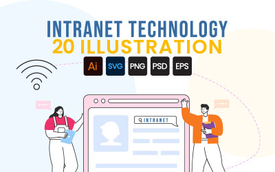 20 Ilustrace technologie intranetu