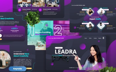 Leadra — креативные цифровые шаблоны Keynote