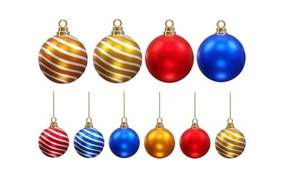Christmas ball icon 3d rendering vector illustration