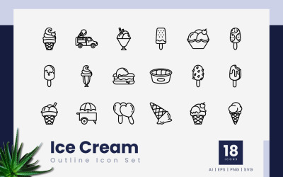 Drink Outline Black Icon Set