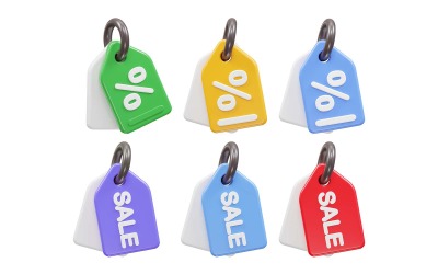 Price tag icon 3d rendering vector illustration