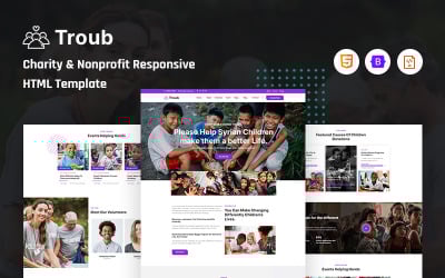 Troub – charitativní a nezisková HTML šablona