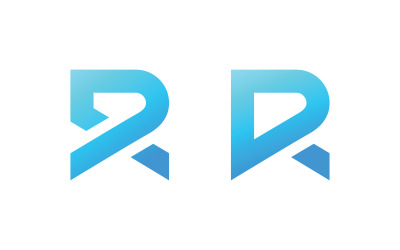 R initial logotyp designmall vektorillustration V6