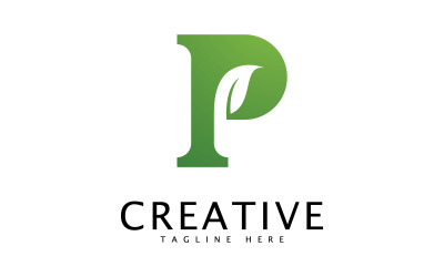 Abstract letters P monogram logo template V2