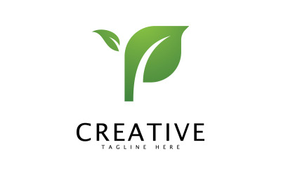 Lettres abstraites P modèle de logo monogramme V8