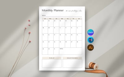 Canva-Monatsplaner-Vorlage