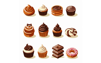 Coleção Barras De Chocolate Desenhadas à Mão ilustração