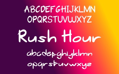 Design moderno dei caratteri delle ore di punta